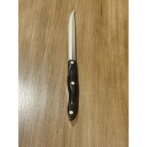 Cutco Serrated Slicing Carving Knife 1729 KB Dark Brown Handle Made in USA